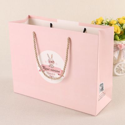 厂家直销环保购物白卡纸服装手提袋定做广告促销礼品纸袋定制